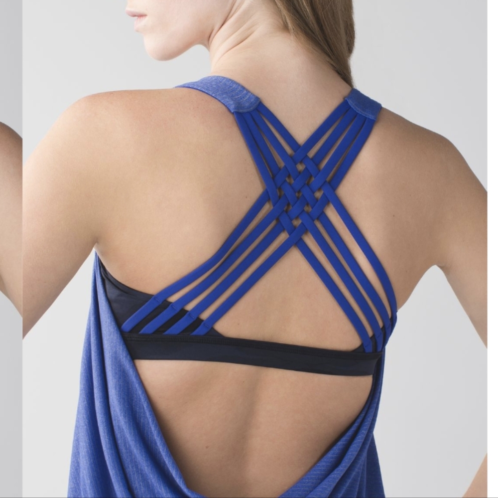 Lululemon Wild Tank Heathered Sapphire Blue / Mini Coast Camo Deep Navy Blk